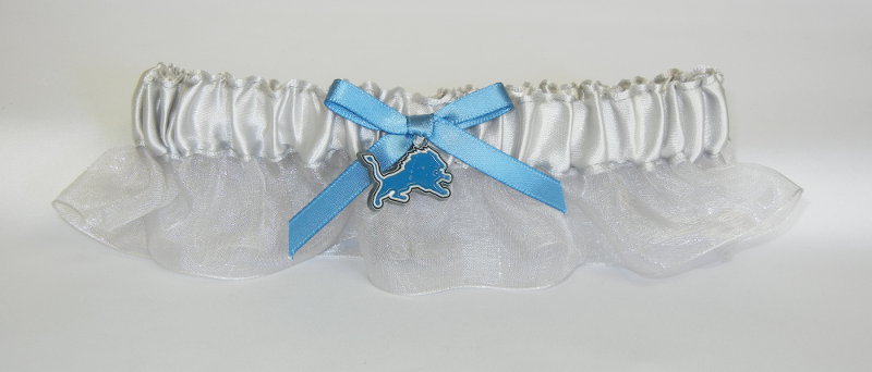 Detroit Lions Inspired Garter with Licensed Charm